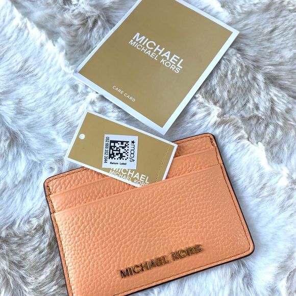 NWT authentic MK genuine leather card wallet - Picture 4 of 5